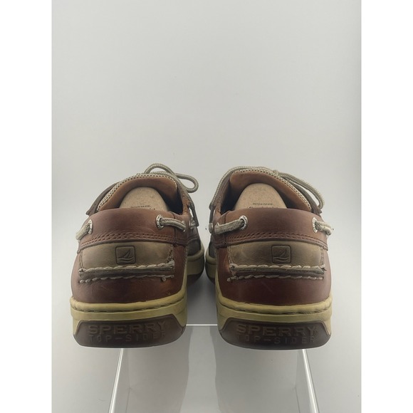 Men's Sperry AO boat deck shoes brown leather sz 10 Top Sider Authentic Original - Picture 6 of 16